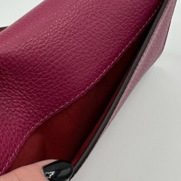 💰SALE💰 NWOT Coach Horse & Carriage Anna Fold-Over Clutch Crossbody + Charm - Picture 9 of 16